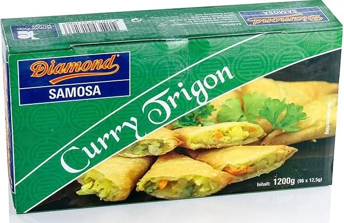 Wantan-Curry-Trigon mit Gemüse Samosas TK 1,2 kg, 96 x 12,5g