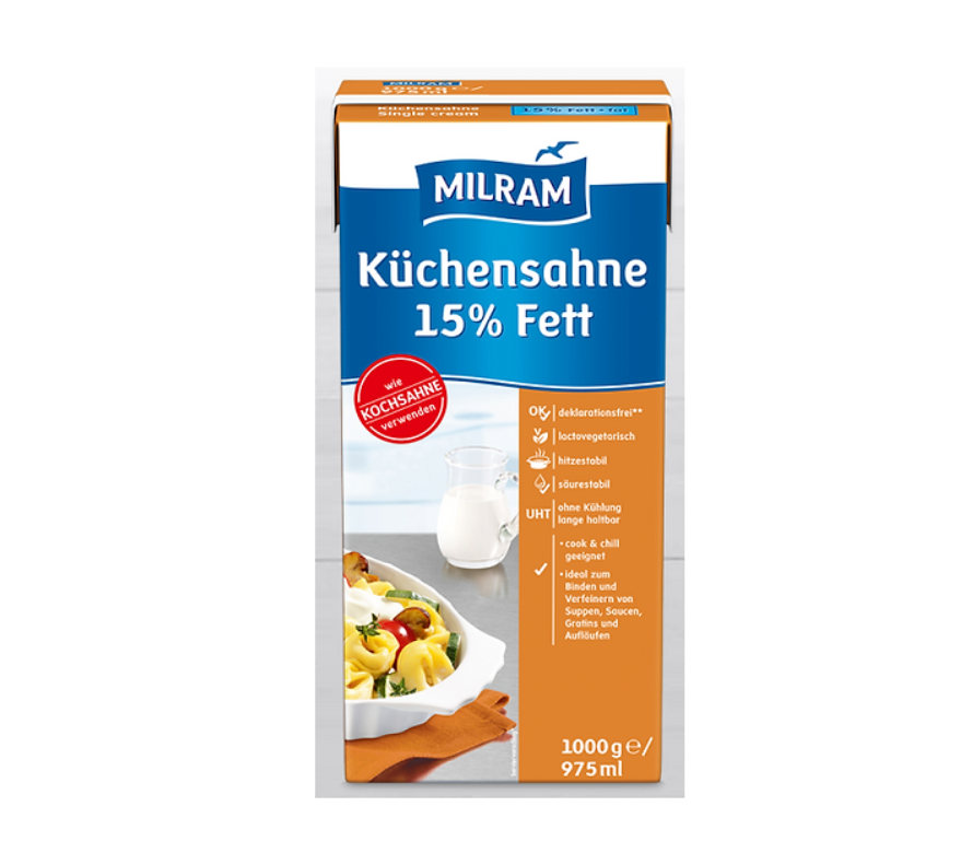 Milram Cooking Cream 15% Fat - 1 Lt. TP. Price