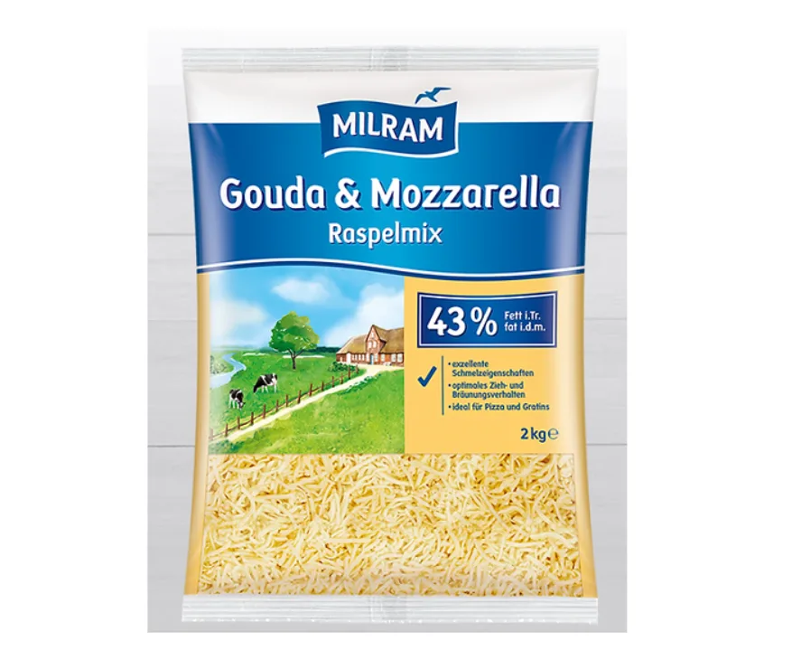 z: Milram Cheese Gouda Mozzarella – 43% /kg price