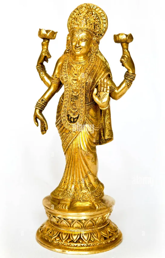LP-Statue-Laxmi aus Messing, Idol-Skulptur Laxmi, VE nach gewicht/ Preis pro Kg.